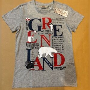 Greenland Gray Graphic Kids T-Shirt size L 12-14